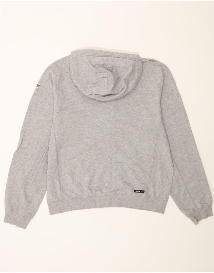 MEETING Mens Zip Hoodie Sweater Large Grey Cotton Vintage Meeting and Second-Hand Meeting from Messina Hembry 