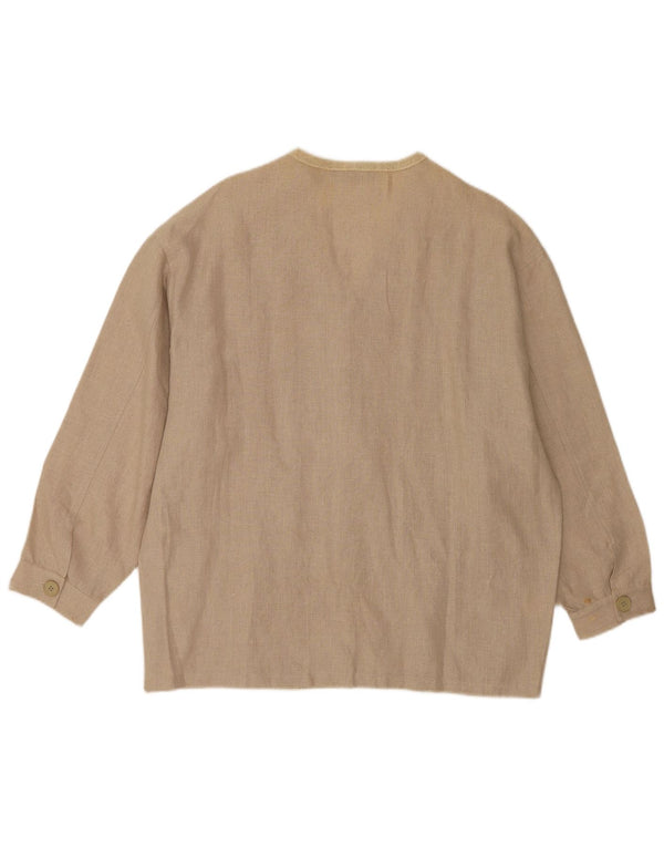 Maglione Cardigan Uomo Umberto Vallati Cotone Righe Grandi Beige