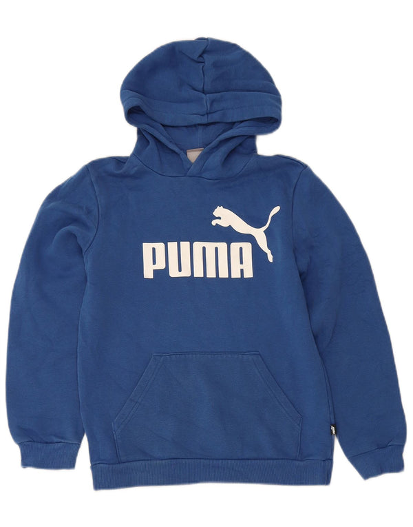 Felpa con cappuccio grafica da ragazzo Puma 11-12 anni in cotone blu