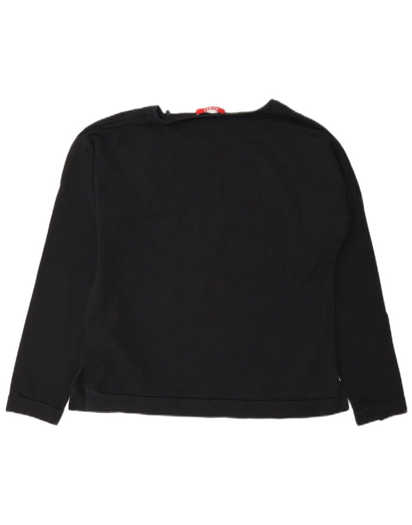 Guess Sweat-shirt surdimensionné pour femme UK 8 Petit coton floral noir