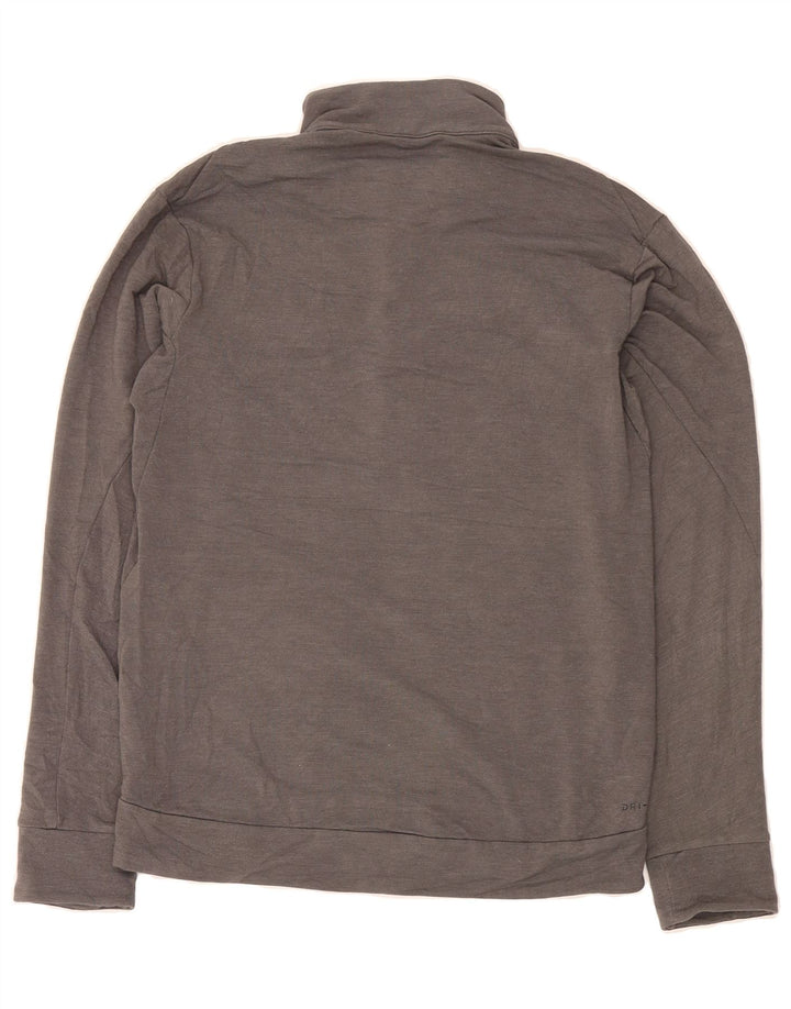 NIKE Mens Zip Neck Sweatshirt Jumper Small Grey Rayon Vintage Nike and Second-Hand Nike from Messina Hembry 