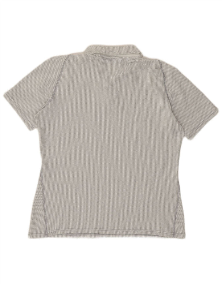K-WAY Damen Poloshirt UK 14 Mittelgraues Polyester