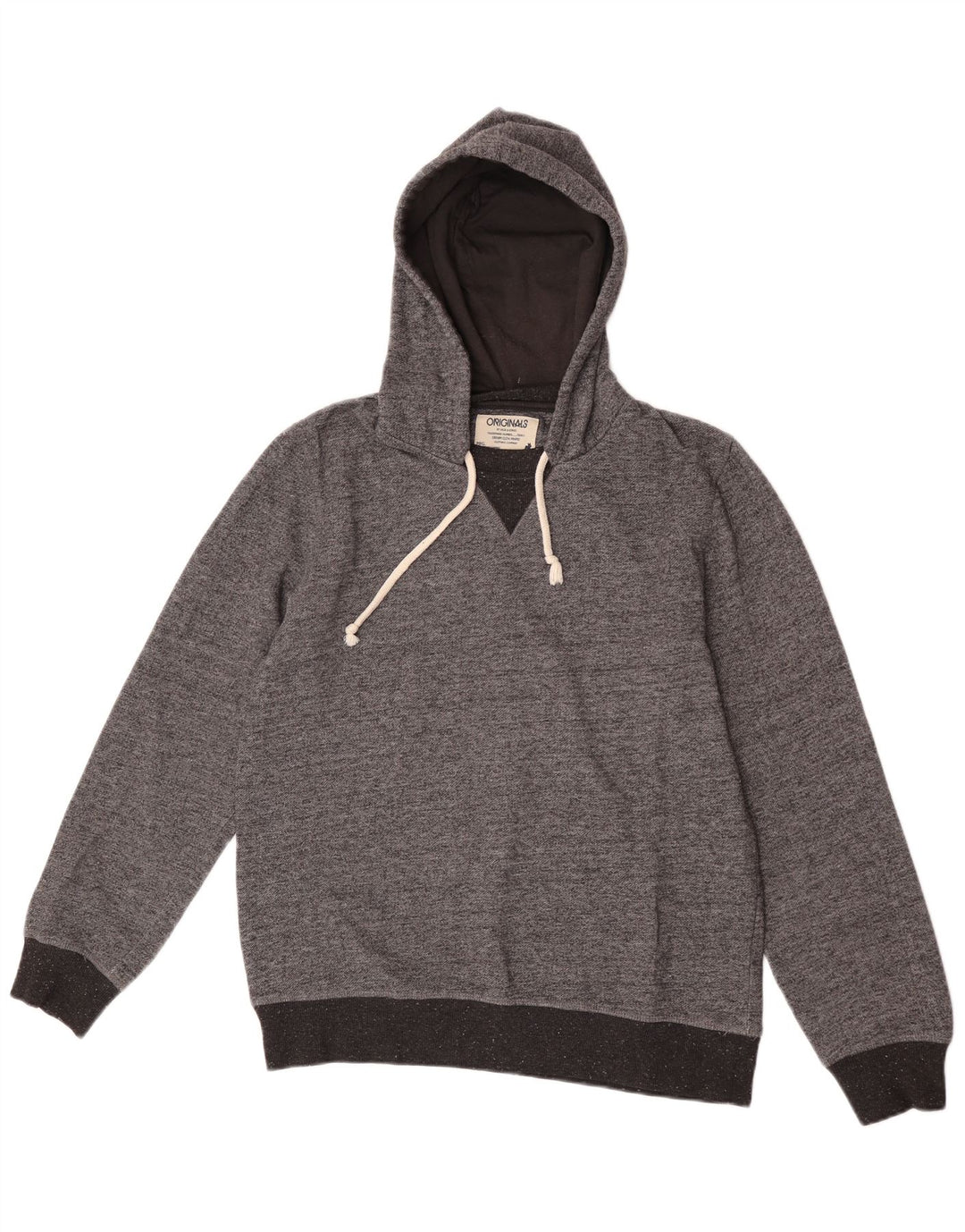 Jack & Jones Mens Hoodie Jumper Large Grey Flecked