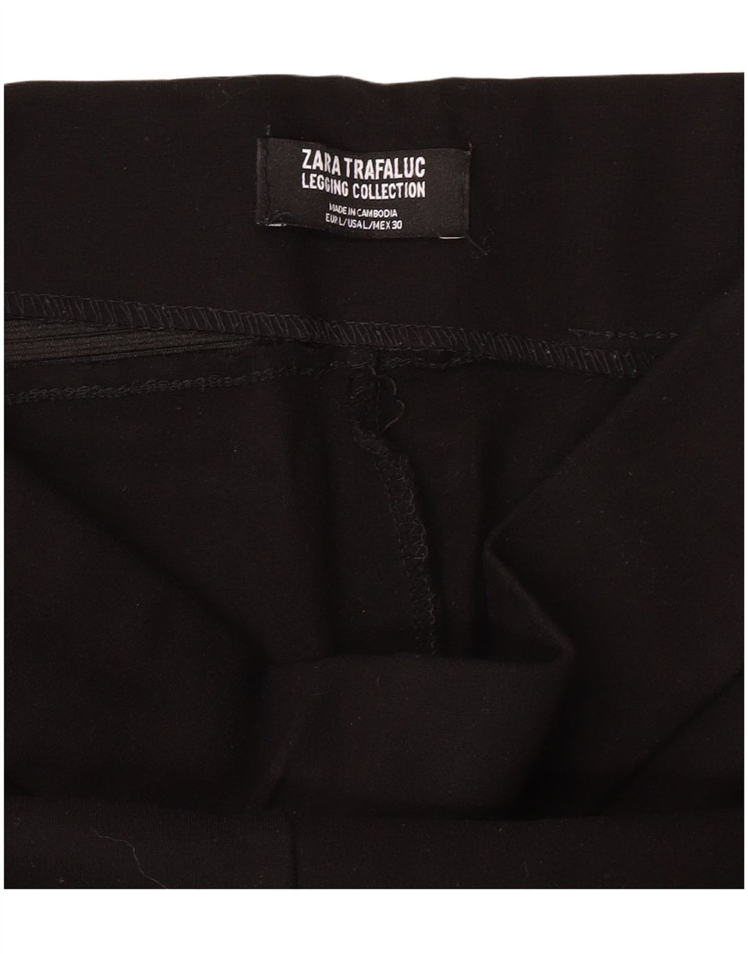 Zara Womens Leggings UK 14 Large Black