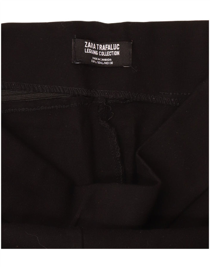 Zara Womens Leggings UK 14 Large Black
