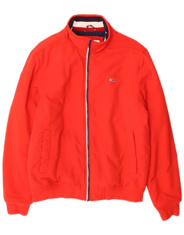 Tommy Hilfiger Mens Bomber Jacket UK 36 Small Red Polyamide