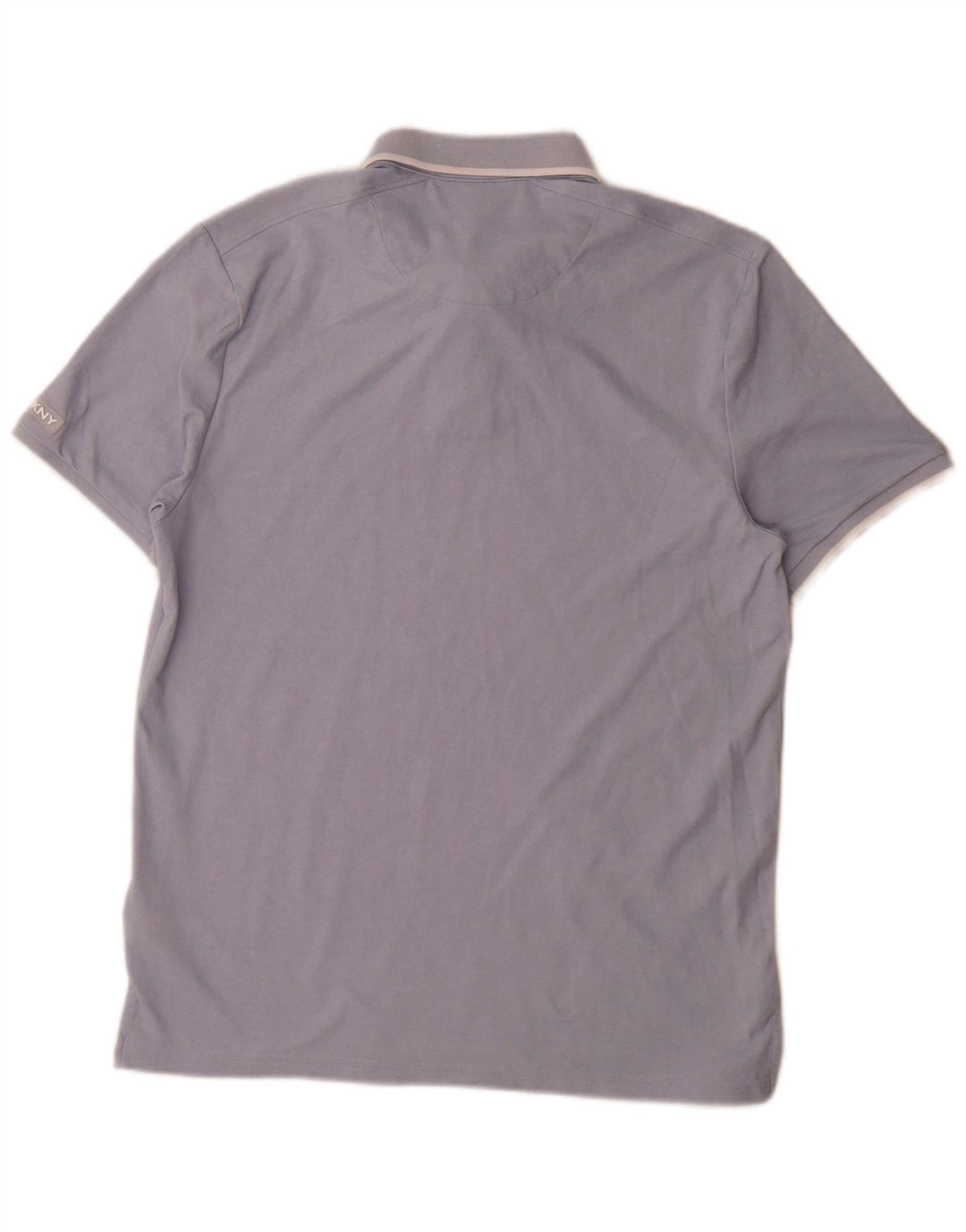 Dkny Mens Polo Shirt Medium Blue Cotton
