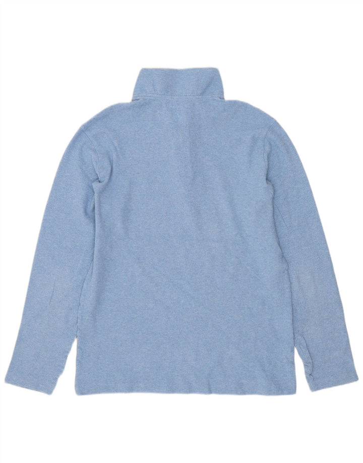 IZOD Womens Zip Neck Sweatshirt Jumper UK 14 Medium Blue