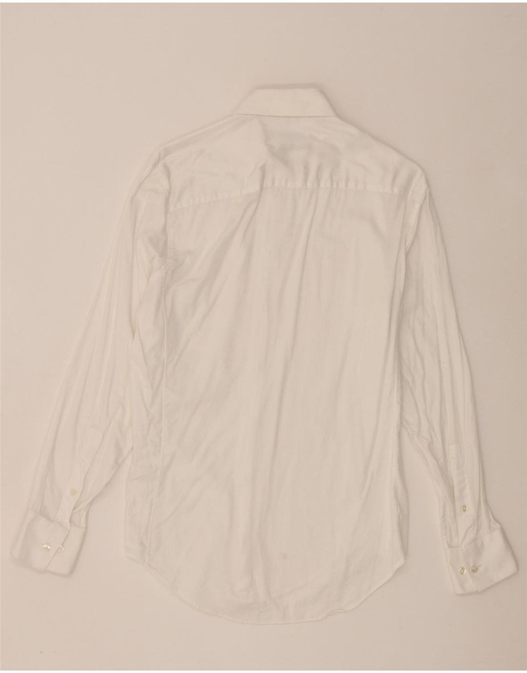 Calvin Klein Mens Slim Fit Shirt Size 15 Medium White Cotton