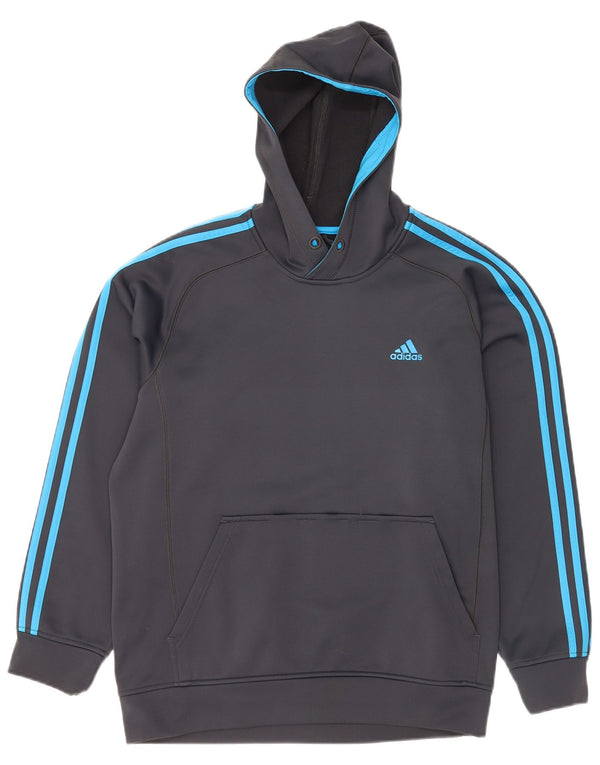 Adidas Mens Climawarm Hoodie Jumper Médio Cinza Poliéster