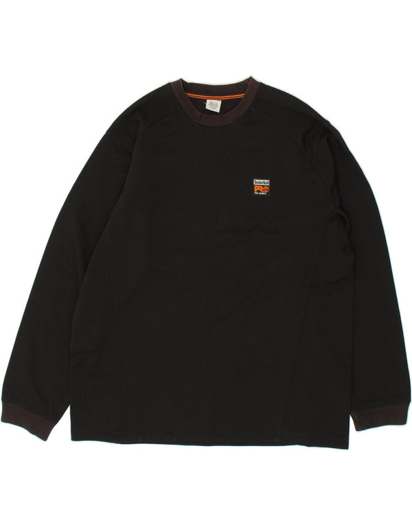 TIMBERLAND Felpa grafica alta da uomo Maglione 2XL Cotone nero