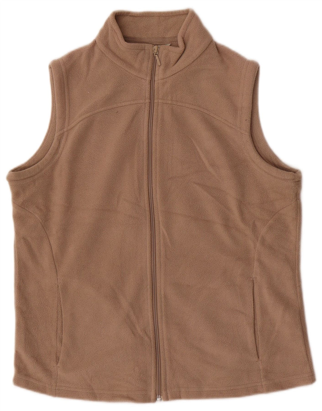 Marks & Spencer Dame Fleece Gilet UK 16 Large Beige Polyester