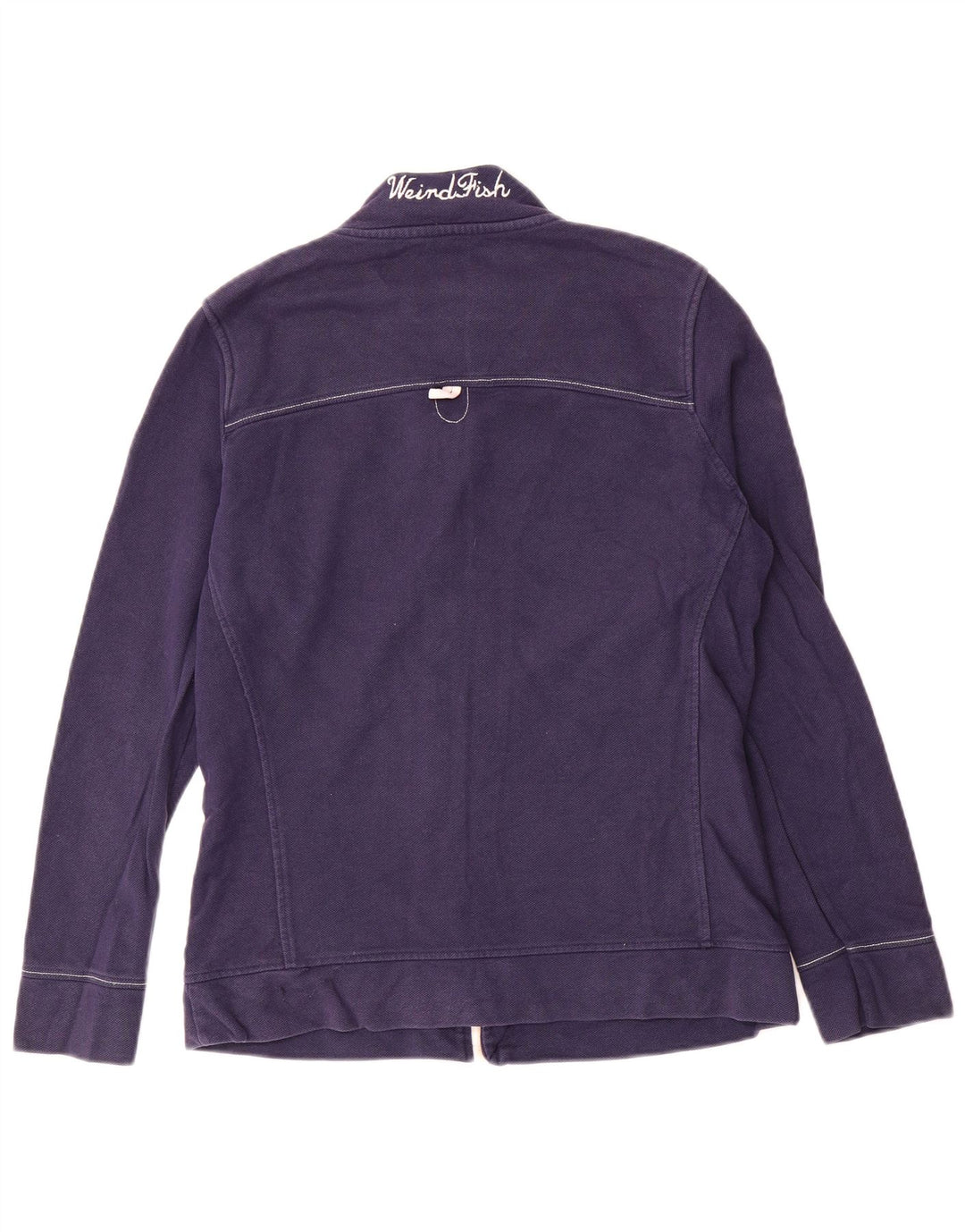 Weird Fish Womens Tracksuit Top Jacket UK 10 Small Navy Blue Colourblock
