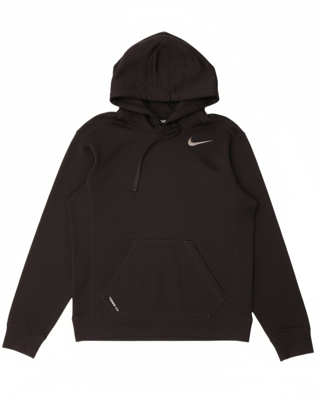 NIKE Mens Therma-Fit Hoodie Jumper Small Black Polyester