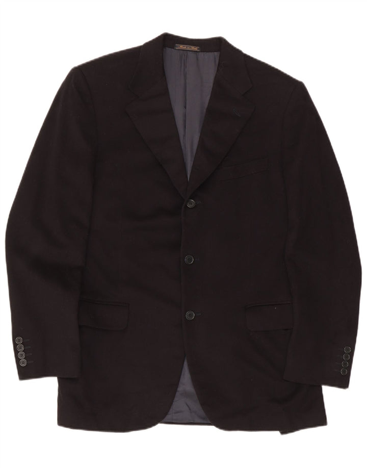 Loro Piana Mens 3 Button Blazer Jacket IT 48 Medium Black New Wool Classic