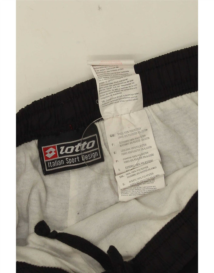Pantaloni da tuta con grafica da uomo Lotto Large in poliestere color block nero
