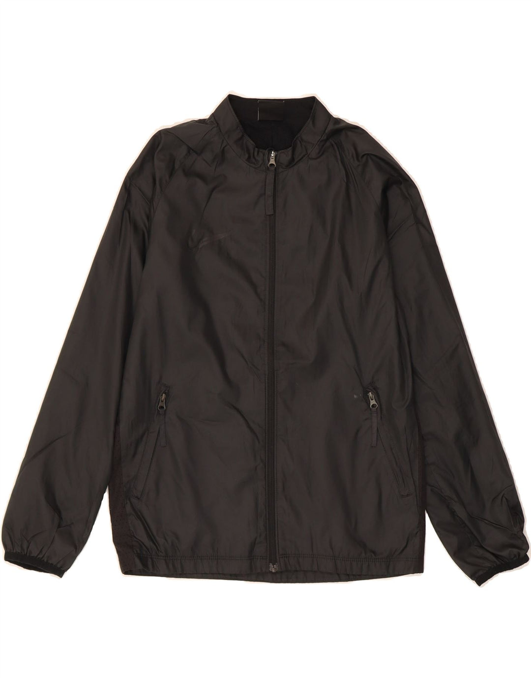 NIKE Boys Tracksuit Top Jacket 10-11 Years Medium Black Polyester Vintage Nike and Second-Hand Nike from Messina Hembry 