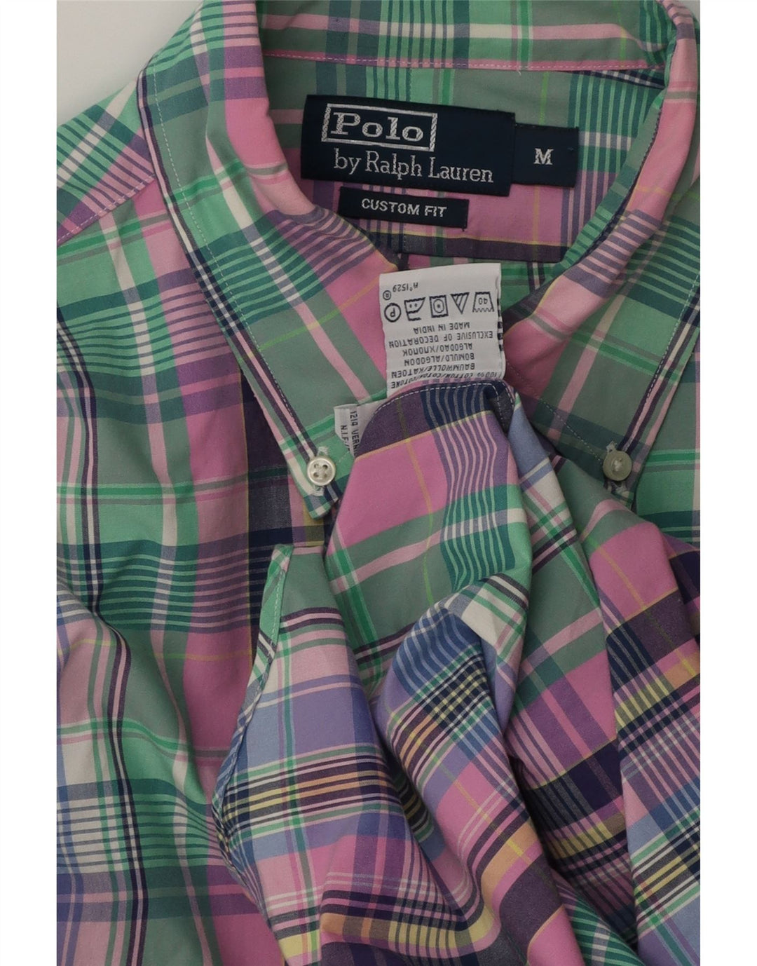 Polo Ralph Lauren Mens Custom Fit Shirt Medium Multicoloured Check Cotton