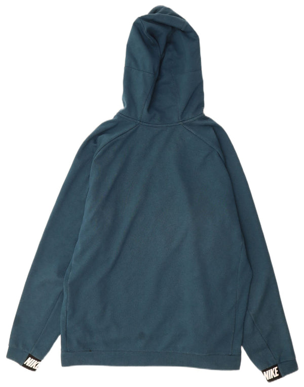 Nike Pull à capuche zippé pour homme XL en coton color block bleu