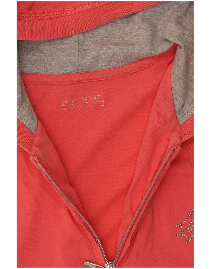 Lotto Womens Zip Hoodie Sweater UK 10 Medium Pink