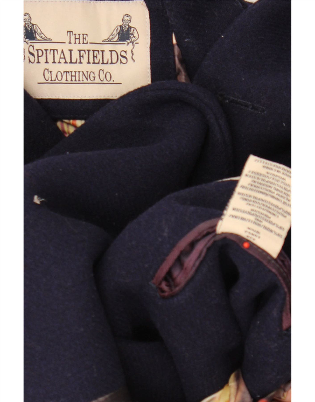 Vintage Mens Overcoat UK 42 XL Navy Blue Wool