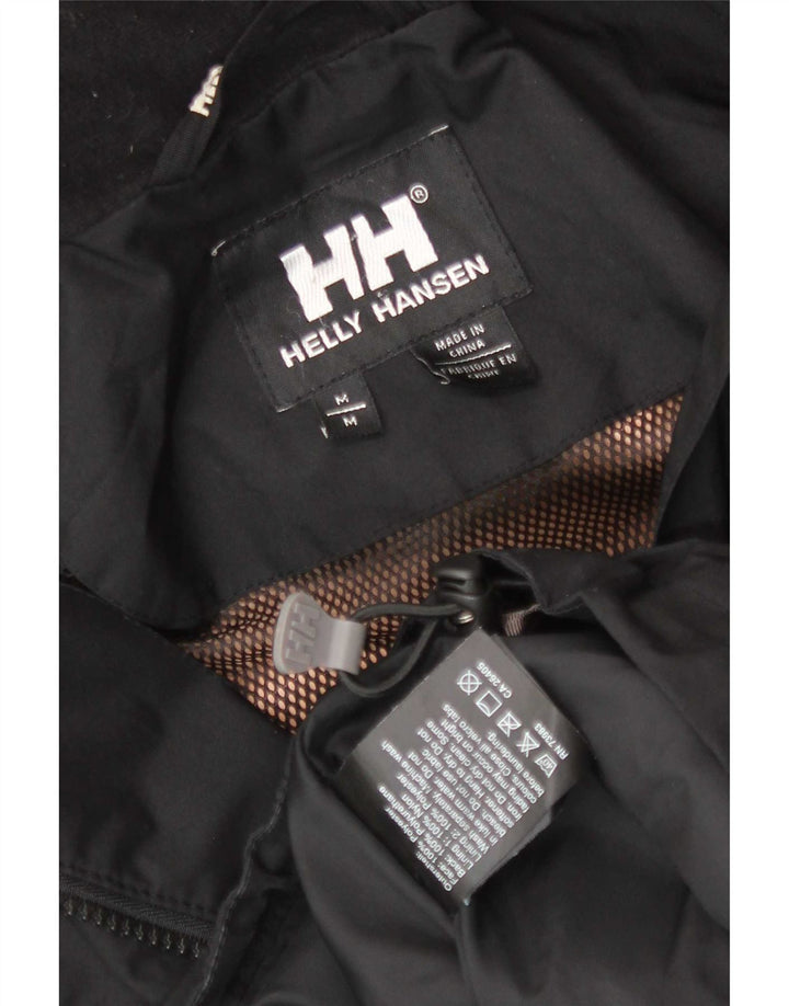 Giacca antipioggia con cappuccio da donna Helly Hansen UK 14 poliestere nero medio