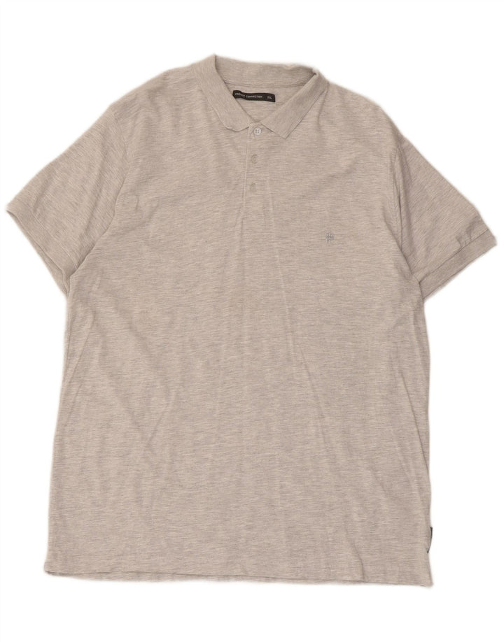 French Connection Polo Shirt til mænd 2XL Grå Bomuld
