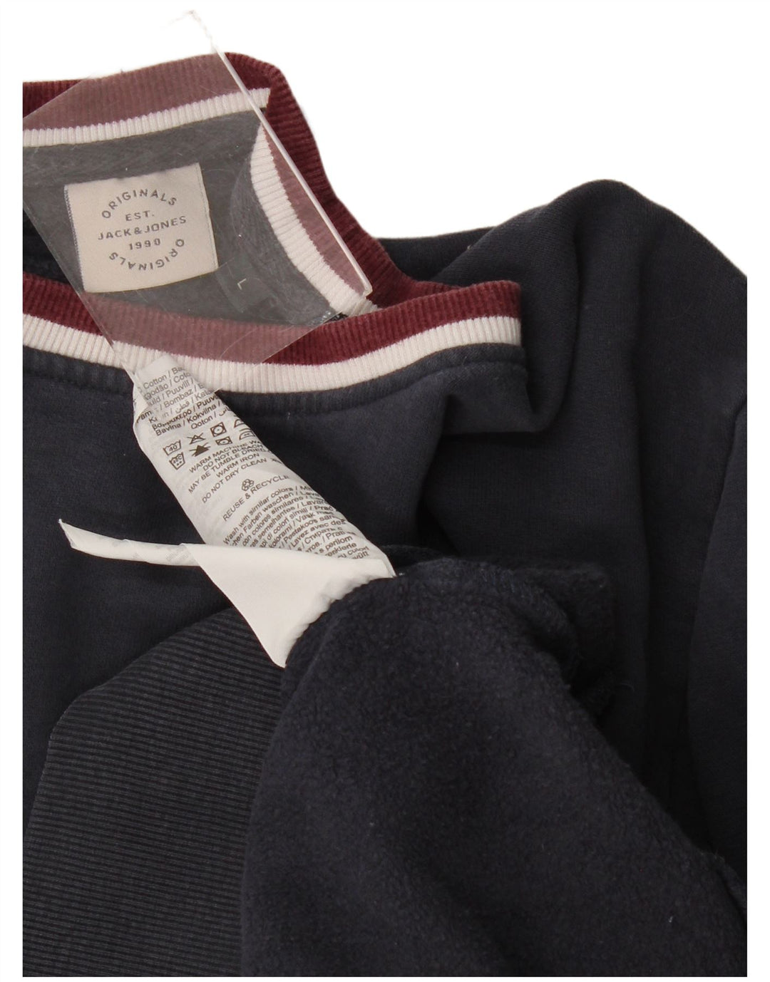 Jack & Jones Mens Sweatshirt Jumper Large Navy Blue Cotton