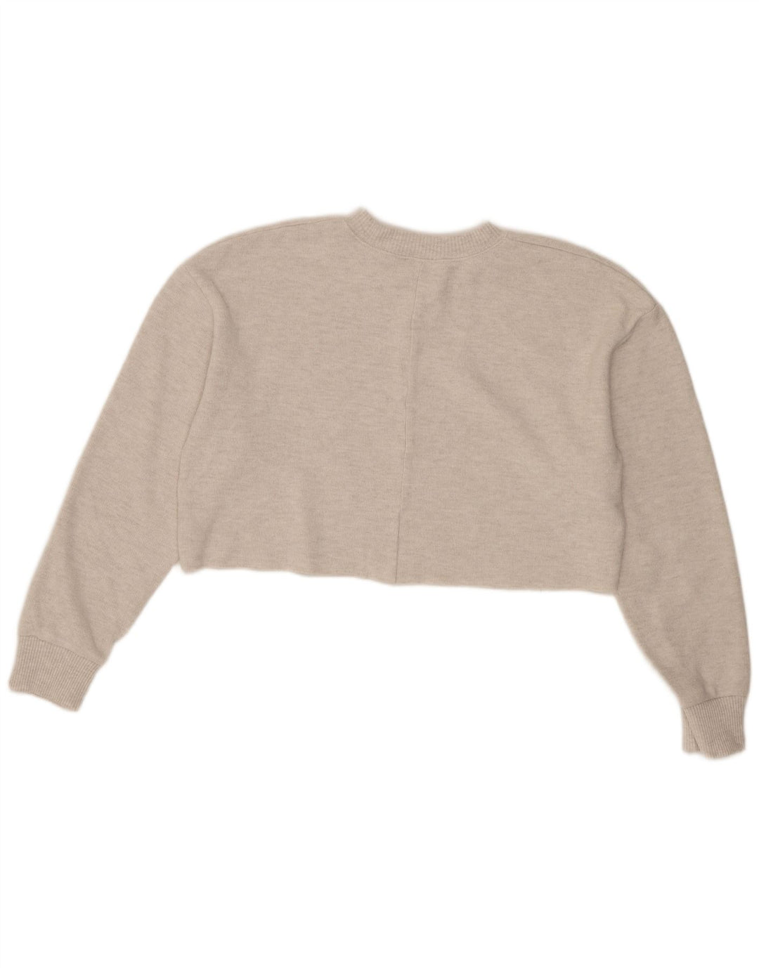 Zara Womens Crop Bluse Top UK 14 Medium Beige