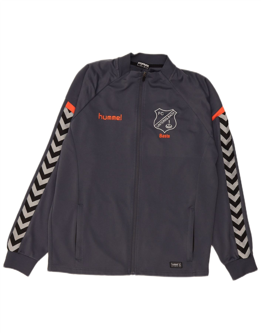 Hummel Mens Graphic Tracksuit Top Jacket Large Grey