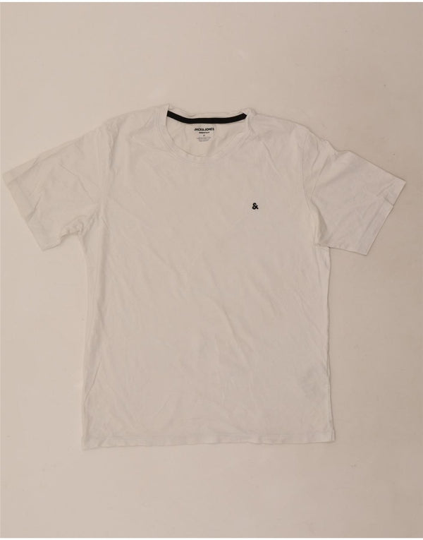 T-shirt da uomo Jack & Jones Top in cotone bianco medio