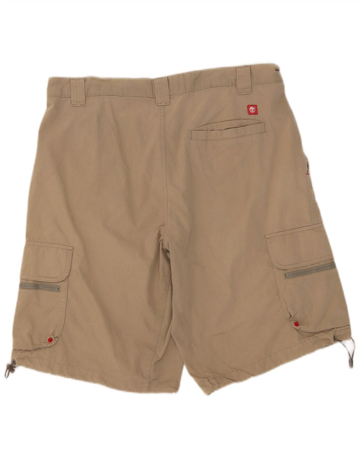 Timberland Mens Cargo Shorts W35 Large Beige Cotton