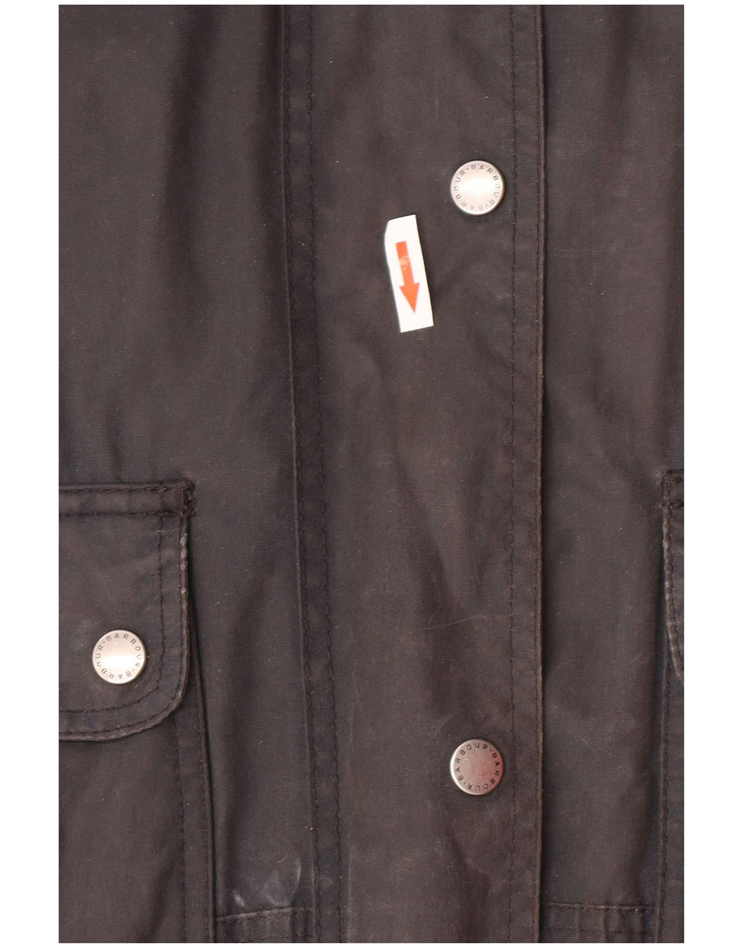 BARBOUR Dame hætte oversize vokset jakke UK 12 Mellem marineblå bomuld