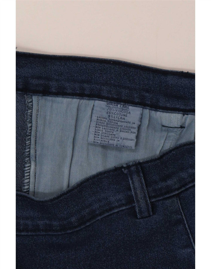 Positano by Jean Paul Womens Flared Skirt Large W32 Blue Patchwork
