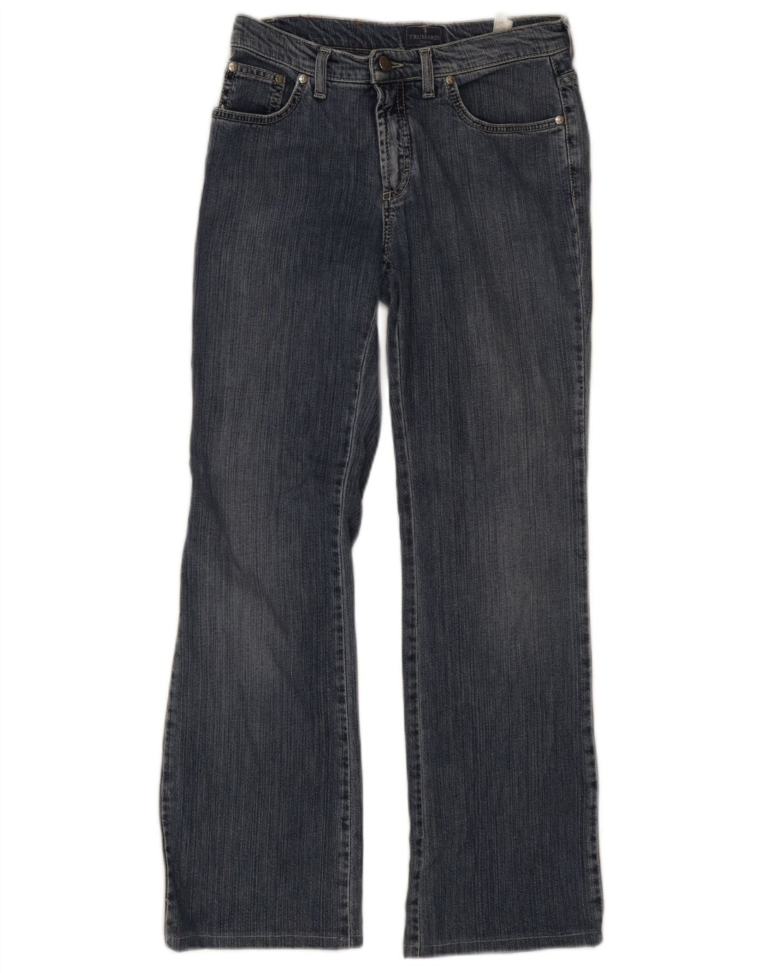 TRUSSARDI Dame Bootcut Jeans W27 L29 Blå Bomuld
