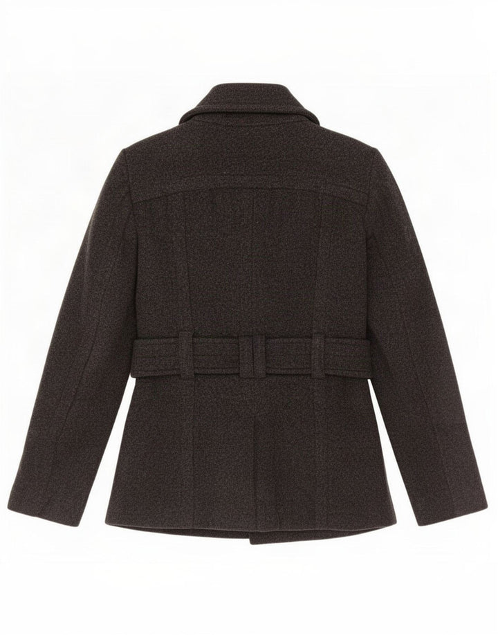 Zara Womens Pea Coat UK 6 XS Lã Cinza