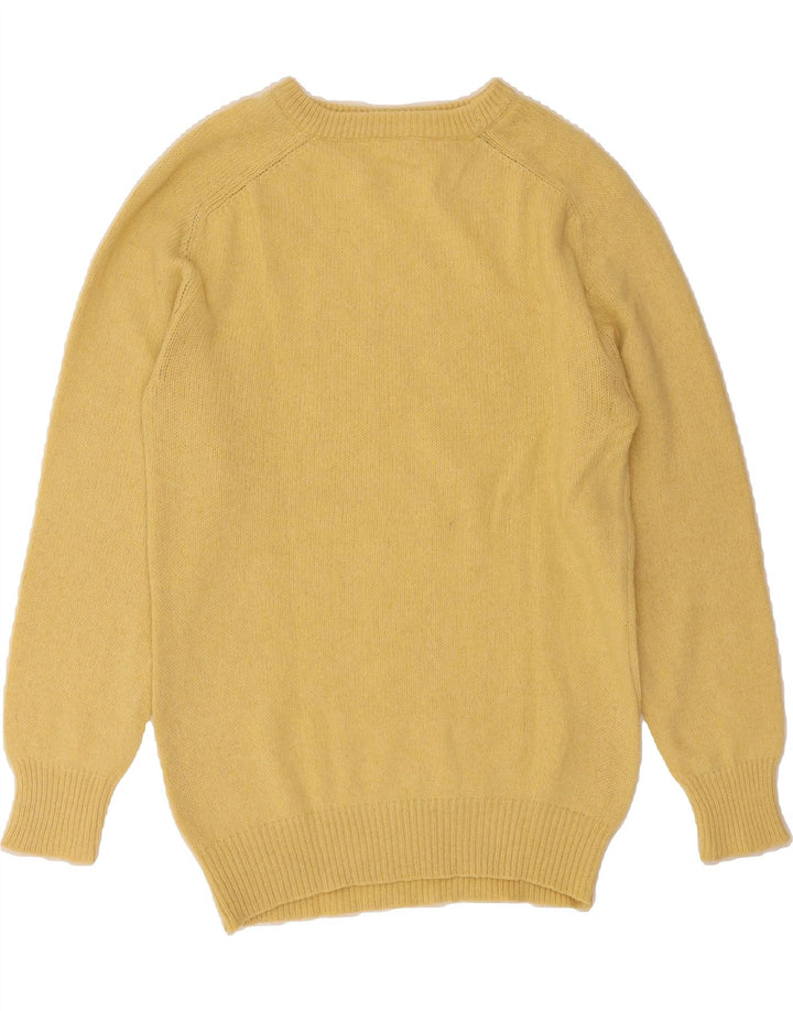 VINTAGE Mens Boat Neck Jumper Sweater Large Yellow Vintage Vintage and Second-Hand Vintage from Messina Hembry 