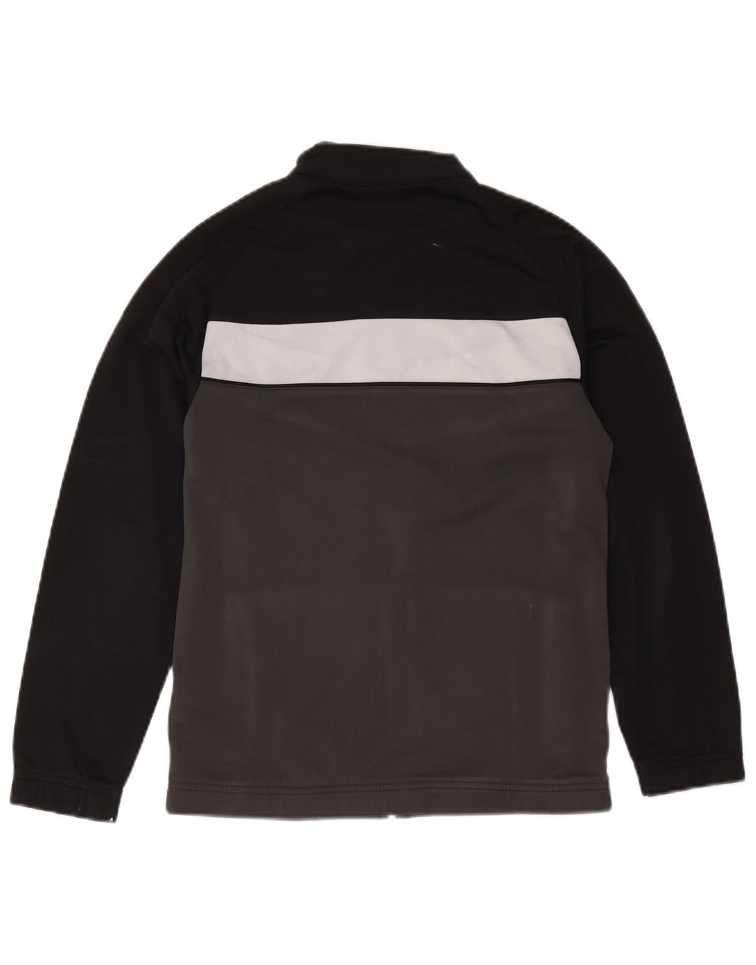 Nike Jungen-Trainingsanzugoberteil, Jacke, 12–13 Jahre, groß, graues Farbblock-Polyester