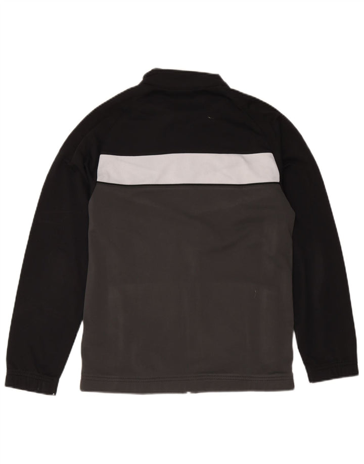 Nike Jungen-Trainingsanzugoberteil, Jacke, 12–13 Jahre, groß, graues Farbblock-Polyester