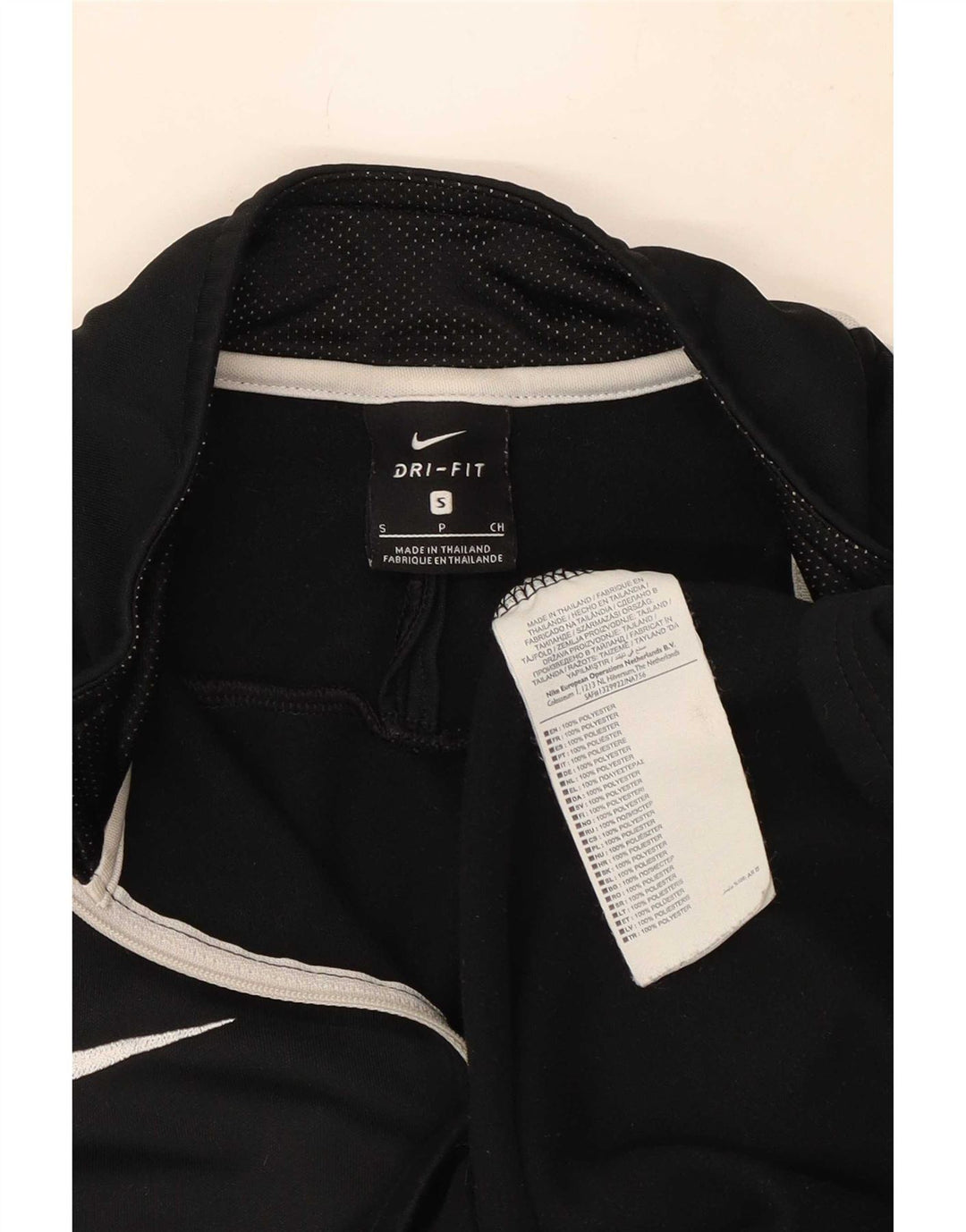 Nike Haut de survêtement Dri Fit à col zippé pour homme Taille S Noir Colorblock