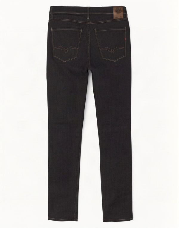 Replay feminino Anbass Slim Jeans W31 L32 azul marinho algodão