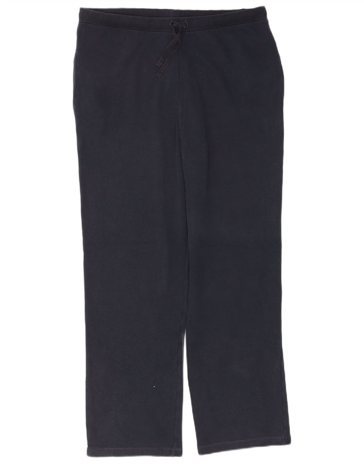 Marks & Spencer Womens Tracksuit Trousers UK 14 Medium Navy Blue Cotton