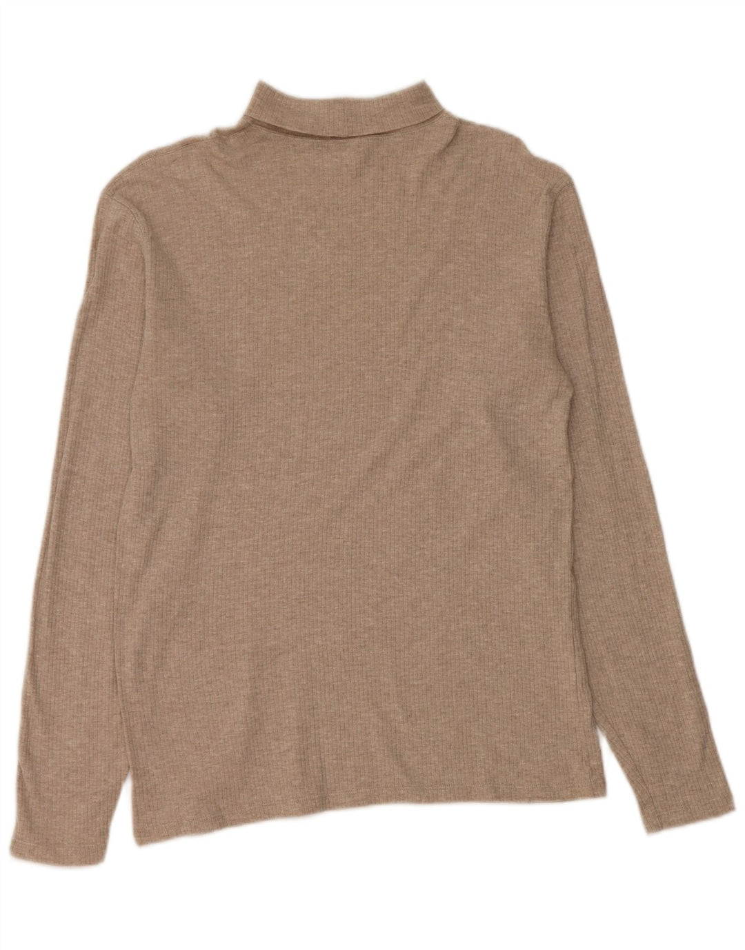 J. CREW Dame Rullehalstrøje UK 14 Medium Beige Bomuld