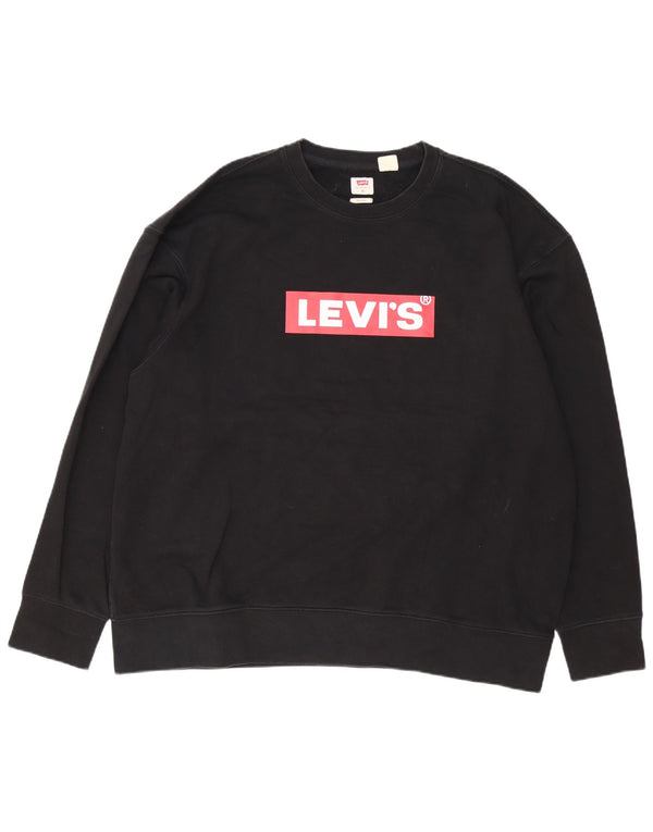 Ανδρικό φούτερ με γραφικά Relaxed Levi's Jumper XL Μαύρο βαμβακερό