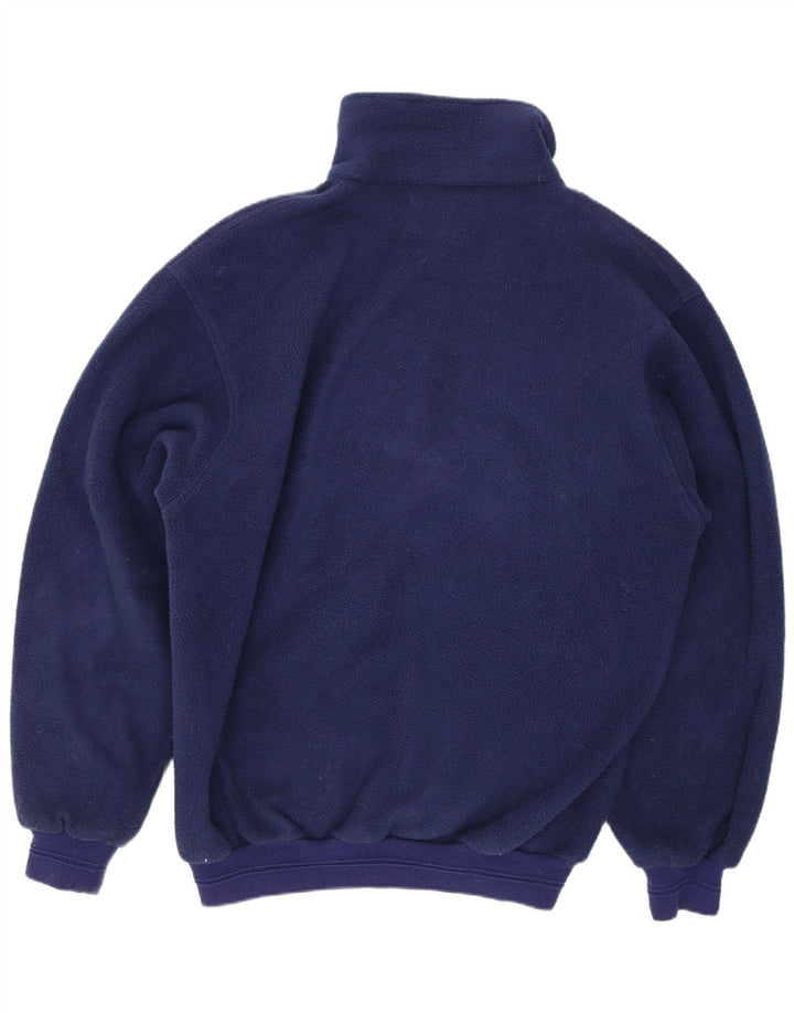 Maglione in pile da uomo con collo a bottoni Malden, grande blu