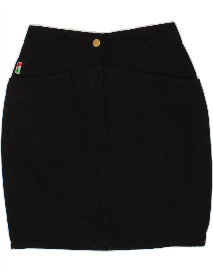 MOSCHINO Womens Denim Skirt W26 Small Black Cotton