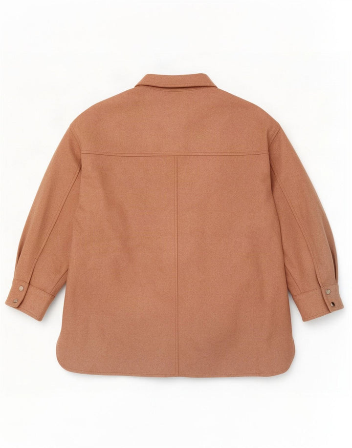 Zara Damen Shacket Übergroße Jacke UK 14 Mittelrosa Polyester