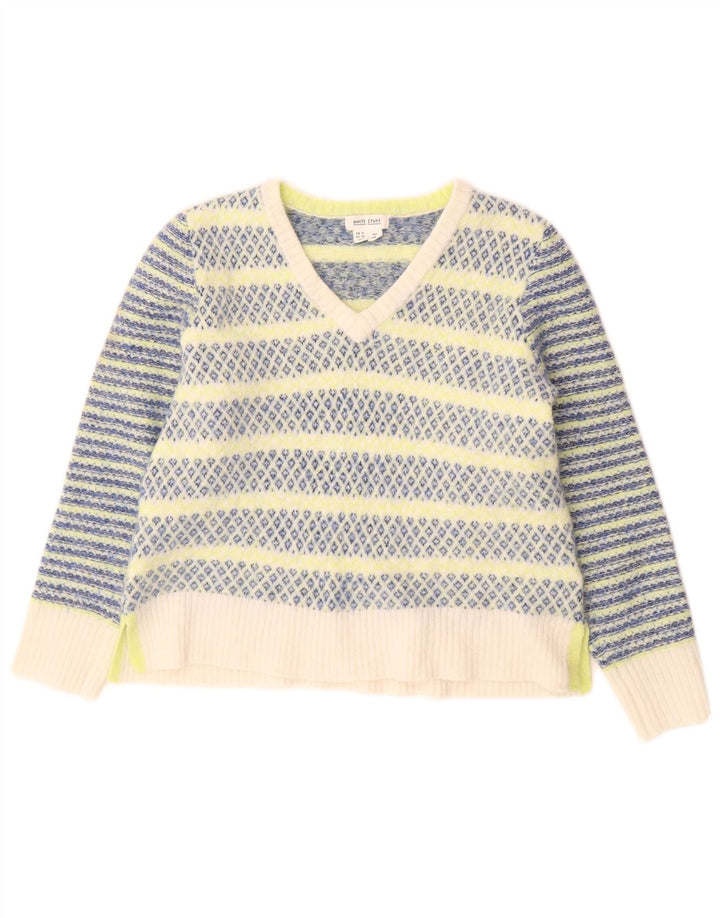 White Stuff Womens V-Neck Jumper Sweater UK 12 Medium Multicoloured