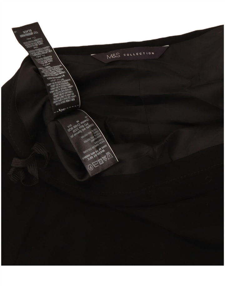Marks & Spencer Jupe trapèze pour femme UK 10 Small W27 Noir Polyester