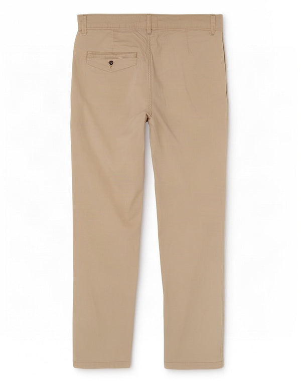 Marks & Spencer Womens Straight Chino Trousers UK 16 Large W36 L28 Beige